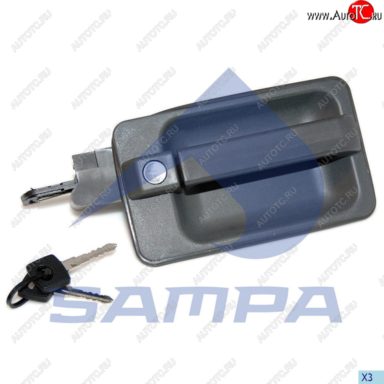 1 339 р. Ручка MERCEDES 641,642,649 двери наружная левая (с личинкой и ключами) SAMPA SAMPA 204.097  с доставкой в г. Пермь