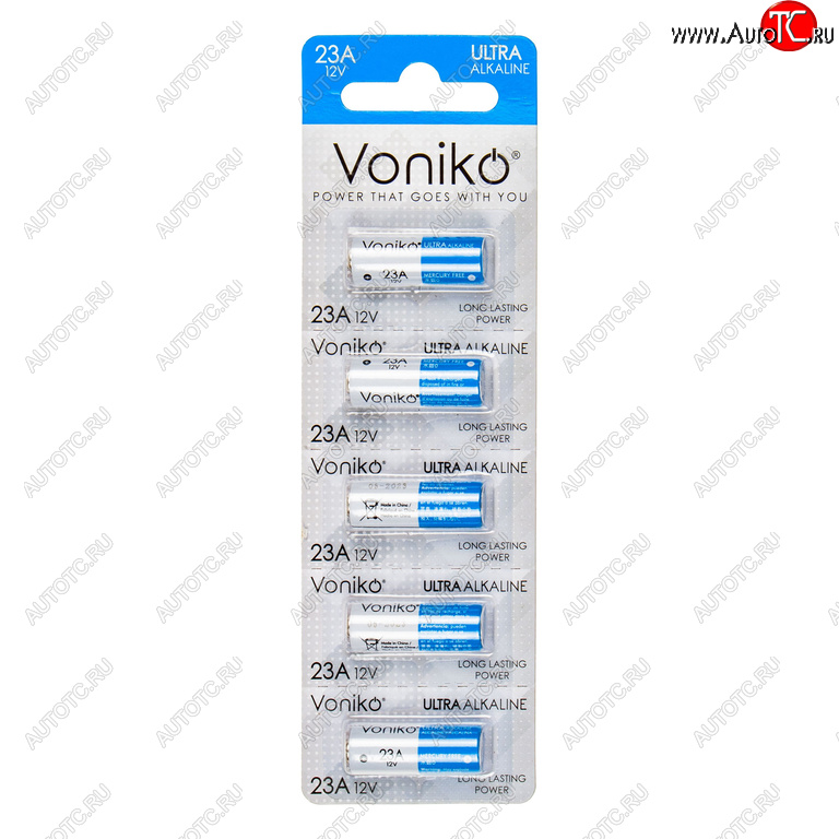 56 р. Батарейка A23 12V (пульт сигнализации) блистер 5шт. (цена за 1шт.) Alkaline Ultra VONIKO VONIKO v-23aбл  с доставкой в г. Пермь