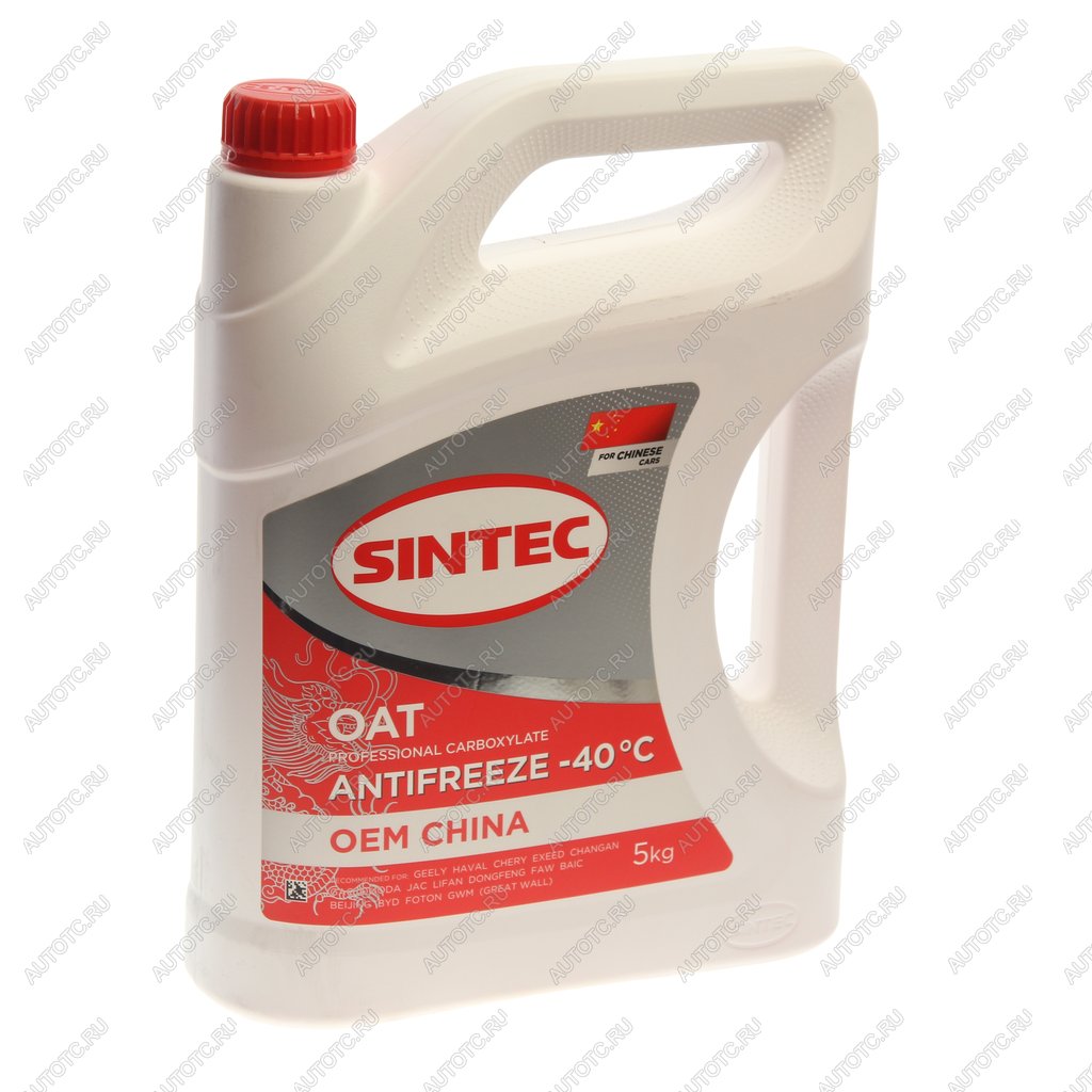 1 399 р. Антифриз красный -40C 5кг OEM China OAT SINTEC SINTEC 6145011  с доставкой в г. Пермь