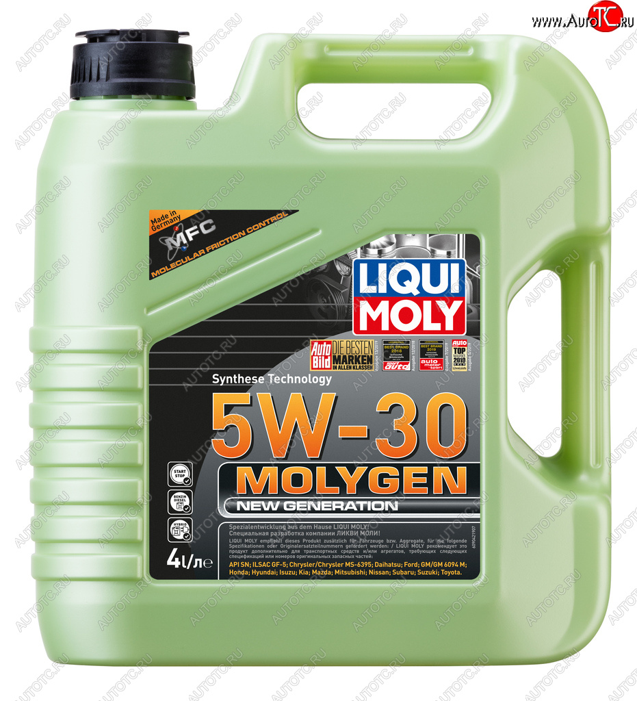 8 349 р. Масло моторное MOLYGEN NEW GENERATION 5W30 синт.4л LIQUI MOLY LIQUI MOLY 9089  с доставкой в г. Пермь
