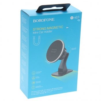 429 р. Держатель телефона универсальный магнитный BOROFONE BOROFONE bh63 black silver  с доставкой в г. Пермь. Увеличить фотографию 3