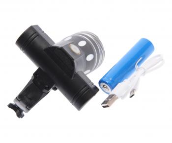 1 029 р. Фонарь велосипедный передний USB кабель с аккумулятором 1200mAh Led NO NAME 234575  с доставкой в г. Пермь. Увеличить фотографию 2