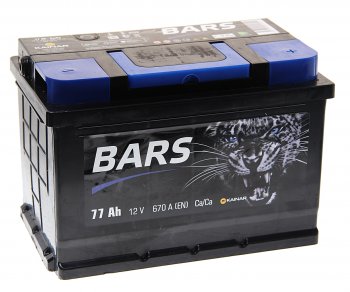 9 249 р. Аккумулятор BARS 77Ач обратная полярность BARS 6ст77(0)  с доставкой в г. Пермь. Увеличить фотографию 1