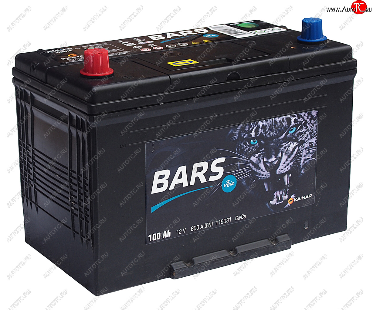11 349 р. Аккумулятор BARS Asia 100Ач BARS 6ст100(1) 115d31r  с доставкой в г. Пермь