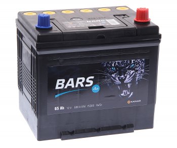7 699 р. Аккумулятор BARS Asia 65Ач обратная полярность BARS 6ст65(0) 75d23l  с доставкой в г. Пермь. Увеличить фотографию 1