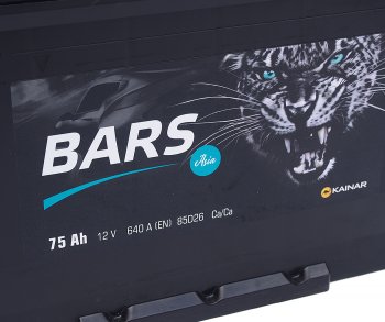 8 999 р. Аккумулятор BARS Asia 75Ач обратная полярность BARS 6ст75(0) 85d26l  с доставкой в г. Пермь. Увеличить фотографию 2