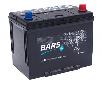 8 999 р. Аккумулятор BARS Asia 75Ач обратная полярность BARS 6ст75(0) 85d26l  с доставкой в г. Пермь. Увеличить фотографию 1