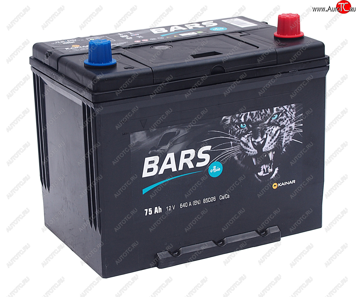 8 999 р. Аккумулятор BARS Asia 75Ач обратная полярность BARS 6ст75(0) 85d26l  с доставкой в г. Пермь