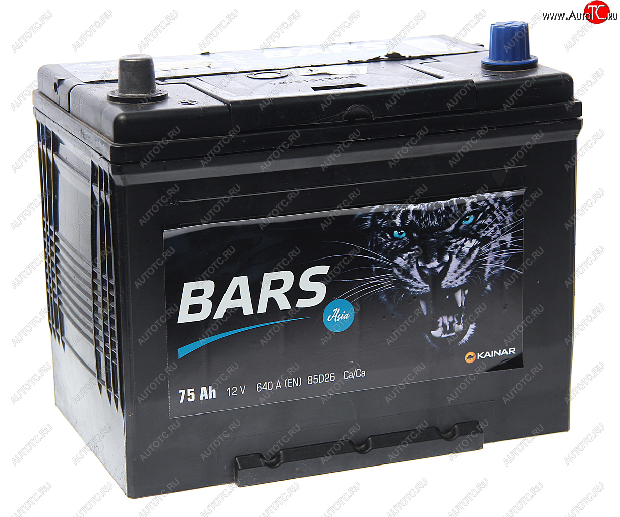 8 999 р. Аккумулятор BARS Asia 75Ач BARS 6ст75(1) 85d26r  с доставкой в г. Пермь