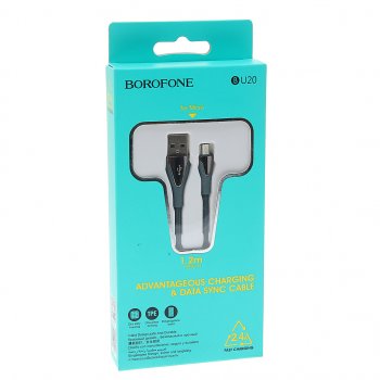 299 р. Кабель micro USB 1.2м т.зеленый BOROFONE BOROFONE bu20 green  с доставкой в г. Пермь. Увеличить фотографию 2