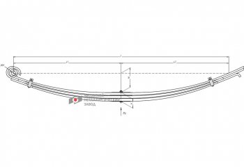39 849 р. Рессора МАЗ-6430 передняя (3 листа) с втулкой L=2100мм ЧМЗ ЧМЗ 6430-2902012-01-10  с доставкой в г. Пермь. Увеличить фотографию 7