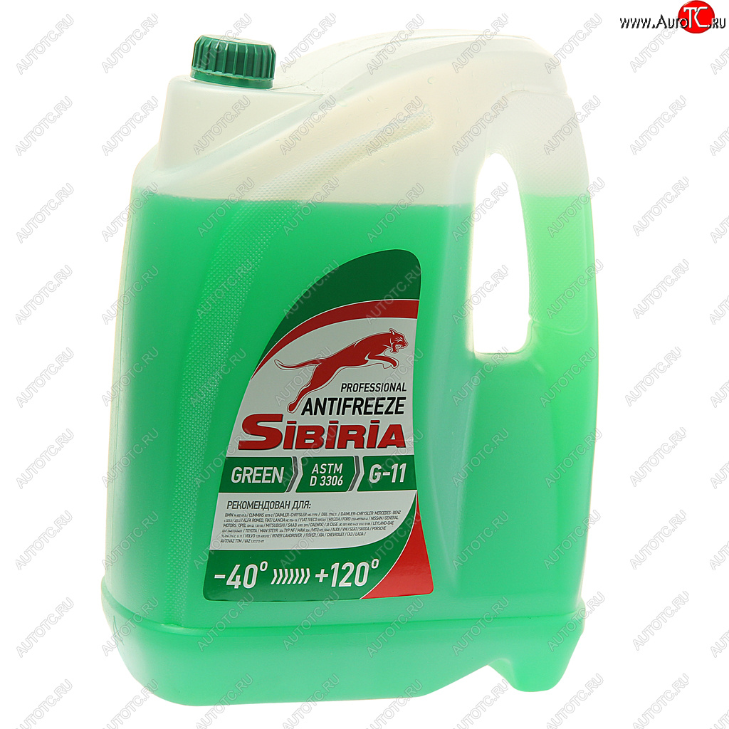 1 699 р. Антифриз зеленый -40C 10кг G11 SIBIRIA SIBIRIA 800090  с доставкой в г. Пермь