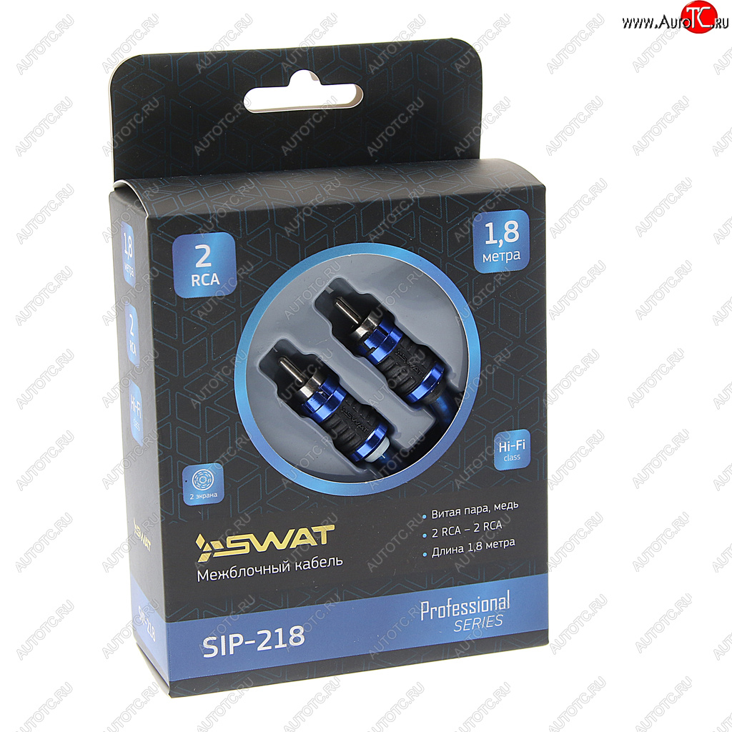 699 р. Кабель RCA 2х2 1.8м SWAT SWAT sip-218 SWAT sip-218  с доставкой в г. Пермь
