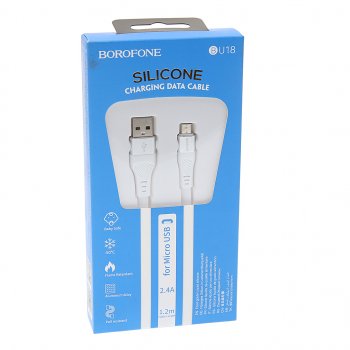 329 р. Кабель micro USB 1.2м белый BOROFONE BOROFONE bu18 white  с доставкой в г. Пермь. Увеличить фотографию 1