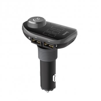 1 149 р. Устройство зарядное в прикуриватель с трансмиттером (bluetooth,hands free) HOCO HOCO e45 black  с доставкой в г. Пермь. Увеличить фотографию 3