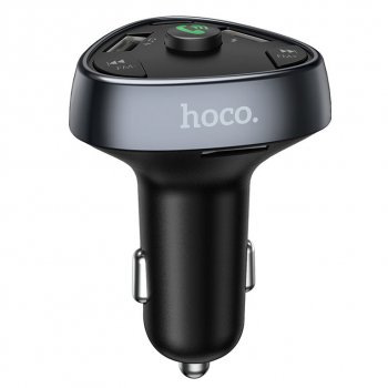 1 229 р. Устройство зарядное в прикуриватель с трансмиттером (bluetooth,hands free) HOCO HOCO e51 black  с доставкой в г. Пермь. Увеличить фотографию 2