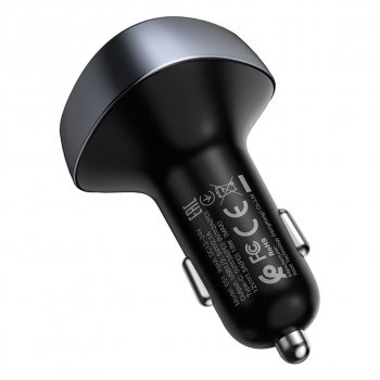 1 229 р. Устройство зарядное в прикуриватель с трансмиттером (bluetooth,hands free) HOCO HOCO e51 black  с доставкой в г. Пермь. Увеличить фотографию 3