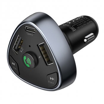 1 229 р. Устройство зарядное в прикуриватель с трансмиттером (bluetooth,hands free) HOCO HOCO e51 black  с доставкой в г. Пермь. Увеличить фотографию 4