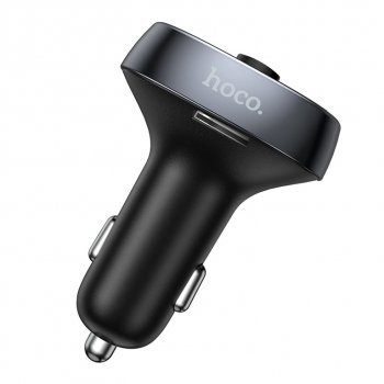 1 229 р. Устройство зарядное в прикуриватель с трансмиттером (bluetooth,hands free) HOCO HOCO e51 black  с доставкой в г. Пермь. Увеличить фотографию 5