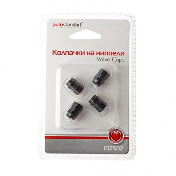 226 р. Колпачок на ниппель колеса декоративный металлический комплект AUTOSTANDART AUTOSTANDART 102502  с доставкой в г. Пермь. Увеличить фотографию 1