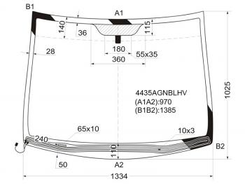Стекло лобовое (Обогрев щеток) Hyundai ix20 10-19  Kia Venga 10-17 FUYAO 4435AGNBLHV