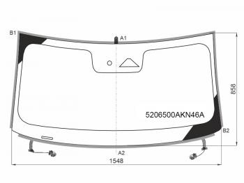 Стекло лобовое (Обогрев полный Датчик дождя Молдинг) Haval Dargo 22- FUYAO 5206500AKN46A