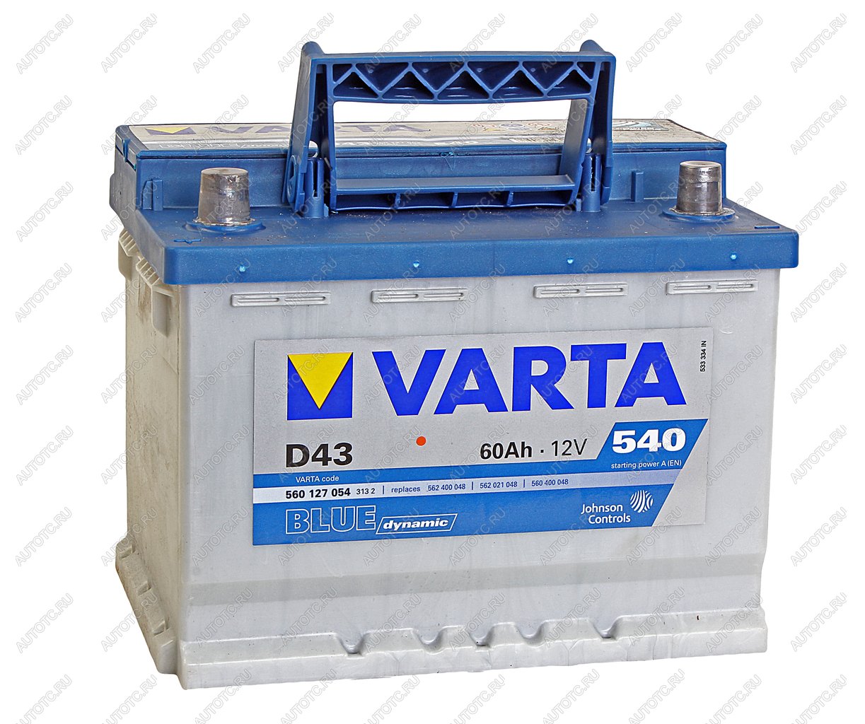 11 649 р. Аккумулятор VARTA Blue Dynamic 60А/ч VARTA 6ст60(1) d43 VARTA 6ст60(1) d43  с доставкой в г. Пермь