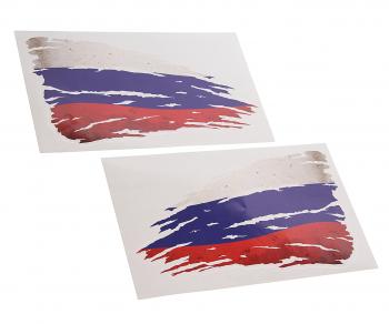 172 р. Наклейка виниловая Брызги RUSSIA-флаг 14х25см полноцветная (2шт.) AUTOSTICKERS AUTOSTICKERS 08907  с доставкой в г. Пермь. Увеличить фотографию 1