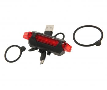 439 р. Фонарь велосипедный задний USB кабель с аккумулятором 2 функции Led RAPIDO RAPIDO dc-918  с доставкой в г. Пермь. Увеличить фотографию 1