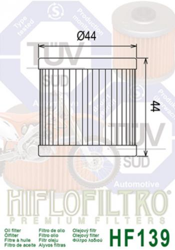 459 р. Фильтр масляный мото SUZUKI HIFLO FILTRO HIFLO FILTRO hf139  с доставкой в г. Пермь. Увеличить фотографию 2