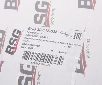 15 649 р. Прокладка двигателя FORD Transit (12-) комплект BSG BSG bsg30115025  с доставкой в г. Пермь. Увеличить фотографию 3