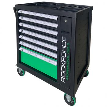 51 999 р. Тележка инструментальная 7 секций зеленая 600х790х970мм ROCKFORCE ROCKFORCE rf-55299  с доставкой в г. Пермь. Увеличить фотографию 4