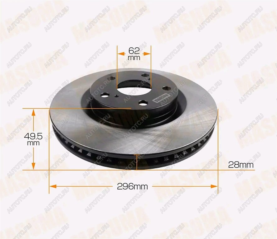 3 899 р. Диск тормозной TOYOTA Camry (06-11-),Rav 4 (06-) LEXUS IS250 передний (1шт.) MASUMA MASUMA bd1229  с доставкой в г. Пермь