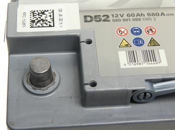 22 999 р. Аккумулятор VARTA Silver Dynamic AGM 60Ач обратная полярность VARTA 6ст60(0) d52 (a8)  с доставкой в г. Пермь. Увеличить фотографию 2