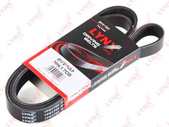 1 499 р. Ремень приводной поликлиновой 7PK1705 NISSAN Qashqai (06-13) LYNX LYNX 7pk1705  с доставкой в г. Пермь. Увеличить фотографию 1
