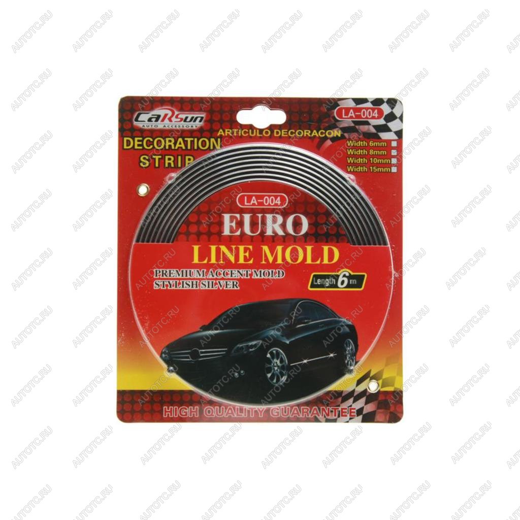 260 р. Молдинг самоклеющийся 8мм х6м серебряный (блистер) CARSUN CARSUN la-004 8mm (sl)  с доставкой в г. Пермь