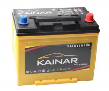 Аккумулятор KAINAR Asia 75Ач обратная полярность KAINAR 6ст75(0) 85d26l