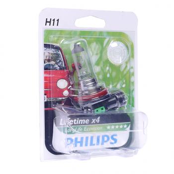 1 329 р. Лампа 12V H11 55W PGJ19-2 блистер (1шт.) Long Life Eco Vision PHILIPS PHILIPS 12362llecob1  с доставкой в г. Пермь. Увеличить фотографию 1