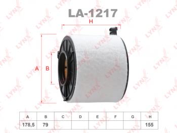1 539 р. Фильтр воздушный AUDI A4,A5,A6 (16-) (2.0 TDI) LYNX LYNX la1217  с доставкой в г. Пермь. Увеличить фотографию 1