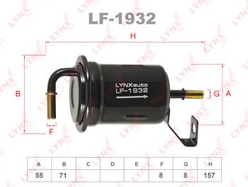 1 449 р. Фильтр топливный TOYOTA Land Cruiser Prado LYNX LYNX lf1932  с доставкой в г. Пермь. Увеличить фотографию 1