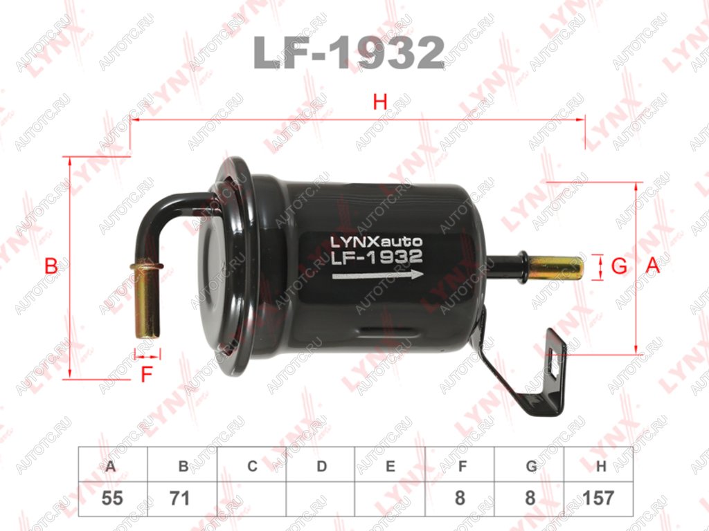 1 449 р. Фильтр топливный TOYOTA Land Cruiser Prado LYNX LYNX lf1932  с доставкой в г. Пермь