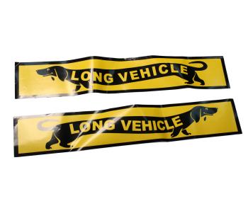 459 р. Наклейка-знак виниловая вырезанная Long Vehicle такса 17х100см полноцветная AUTOSTICKERS AUTOSTICKERS 00388  с доставкой в г. Пермь. Увеличить фотографию 1