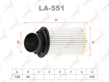 1 449 р. Фильтр воздушный HONDA Integra (97-) LYNX LYNX la551  с доставкой в г. Пермь. Увеличить фотографию 1
