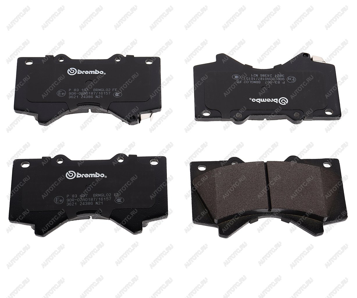 4 399 р. Колодки тормозные передние (4шт.) BREMBO Toyota Land Cruiser 200 1-ый рестайлинг (2012-2015)  с доставкой в г. Пермь