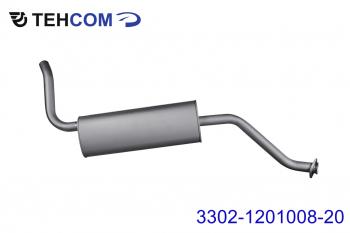 6 199 р. Глушитель ГАЗ-3302 Next,Бизнес дв.УМЗ,Evotech,CUMMINS (ГБО) ЕВРО-4,5 ТЕХКОМ ТЕХКОМ 3302-1201008-20  с доставкой в г. Пермь. Увеличить фотографию 1