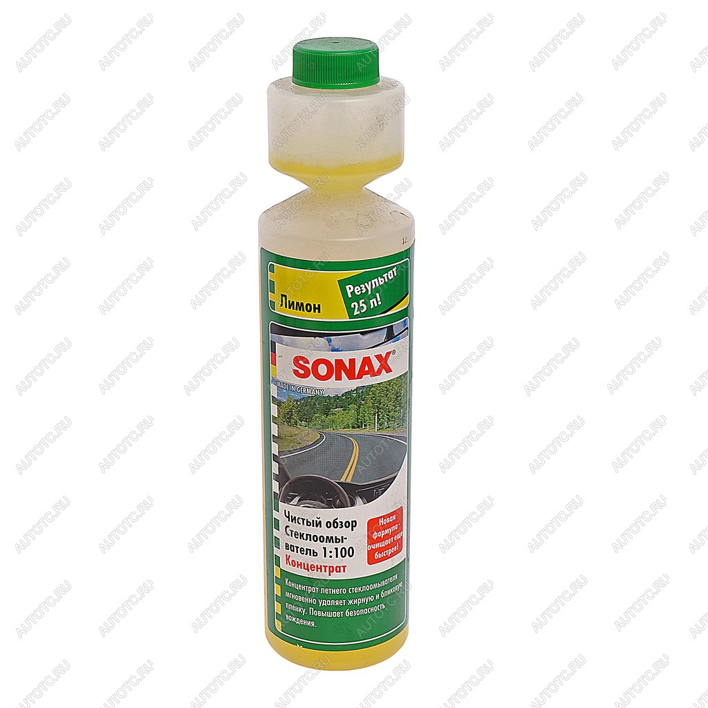 599 р. Жидкость омывателя летняя 250мл концентрат 1:100 лимон SONAX SONAX 373141  с доставкой в г. Пермь