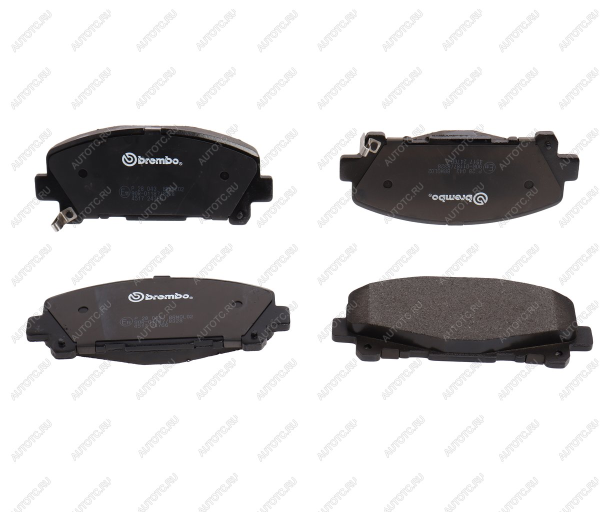 5 199 р. Колодки тормозные передние (4шт.) BREMBO Honda Accord 9 CR седан дорестайлинг (2013-2016)  с доставкой в г. Пермь
