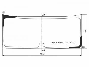 14 299 р. Стекло лобовое (Датчик дождя) Renault T-Series 13- XYG 7294AGNMOWZ LFW/X  с доставкой в г. Пермь. Увеличить фотографию 1