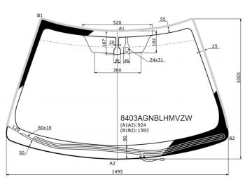 Стекло лобовое (Обогрев щеток Датчик дождя Молдинг) Toyota Camry (XV50) 11-18  Camry UAEUSA 11-1 FUYAO 8403AGNBLHMVZW