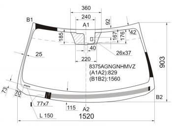 Стекло лобовое (Обогрев щеток Датчик дождя Молдинг) Lexus LS 06-17 FUYAO 8375AGNGNHMVZ